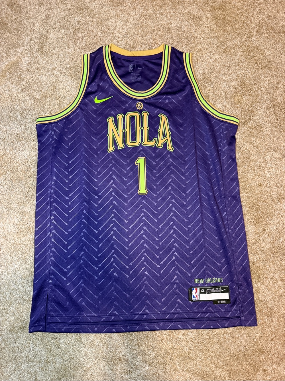 Nike New Orleans Pelicans Zion Williamson City Edition Swingman Jersey